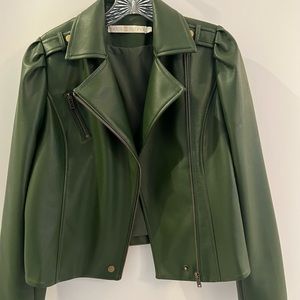Marie Oliver Maeve Moto faux leather Jacket - size small - New!